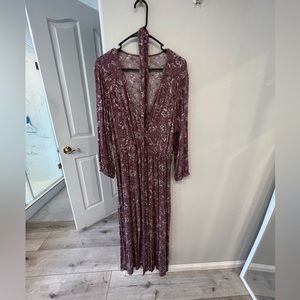 Target knox Rose plum wrap long dress XL